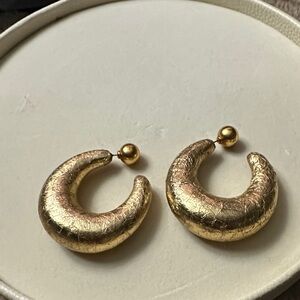 Stunning Gold Foiled KHOI Hoop Earrings